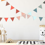 Oudain 15.5 ft Pennant Banner Flags, 2 Pcs Nursery Garland Triangle Bunting Flag Baby Banner for Nursery Decor Baby Birthday Boho Wedding Shower Party Event, Each 7.75 ft(Mixed Color)