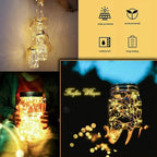 SunKite Solar Mason Jar Lights(NO Jars), 12 Pack 30 LED Waterproof Fairy Firefly Jar Lids String Lights with Hangers, Patio Yard Garden Wedding Decoration - Warm White