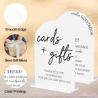 2Pcs Audio Guest Book Sign Cards and Gifts Sign for Wedding Engagement Party Bridal Shower Baby Shower Table Desk Acrylic Decor