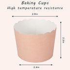 Whaline 120Pcs Orange Paper Baking Cups Scalloped Edge Cupcake Wrappers Gradient Orange Cupcake Muffin Cases for Fall Thanksgiving Party, 3 Colors