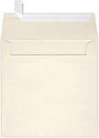 LUXPaper Square Invitation Envelopes | Peel & Press | 3 1/4" x 3 1/4" | Champagne Metallic | 80lb. Text | 50 Qty