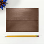 LUXPaper A7 Invitation Envelopes | Peel & Press | 5 1/4" x 7 1/4" | Bronze Metallic | 80lb. Text | 50 Qty