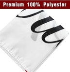 Just Married Flag Banner Outdoor Indoor Decoration Flag 3x5 FT Double Stitched Polyester with Brass Grommets (White)