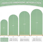 SoarDream Arch Backdrop Cover Sage Green Spandex Fitted 5FT Wedding Arch Covers Balloon Round Top Chiara Arch Backdrop Fabric for Wedding Birthday Party Stage Decoations