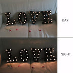Light Up Black Alphabet Marquee Letters Sign LED Marquee Number Lights Sign for Night Light Home Bar Christmas Lamp Birthday Party Wedding Decoration N