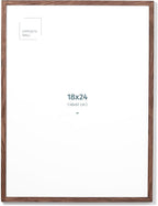 Opposite Wall - 18x24 in - Dark Solid Oak Wood Picture Frame - Lightweight, Versatile & Shatterproof - Wall Hanging Poster or Photo Frame - Wall Decor for Office, Gallery & Home