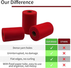 Red Tulle Fabric Rolls 6 Inch by 100 Yards (300 feet) Fabric Spool Tulle Ribbon for Christmas Gift Wrapping DIY Tutu Bow Baby Shower Birthday Party Wedding Decorations Craft Supplies