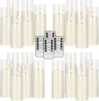 24-Pack A-Series Acrylic LED Flameless Candles with Remote Control - Perfect for Families, Parties, and Special Occasions