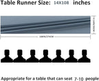 12Pack 9ft Chiffon Table Runner 14x108 Inch Sheer Romantic Table Runner for Wedding Birthday Party Bridal Shower Outdoor Decoration-Dusty Blue