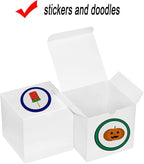 Xxcxpark 48 PCS White Gift Boxes 4x4x4 inches, Decorative Party Favor Gift Packaging Box with Lid for DIY Crafting, Cube, Cupcake, Kraft Present Boxes for Birthday, Wedding, Anniversary