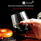 48 Stemless Plastic Wine Glasses - 12oz Clear Disposable Party Cups for Parties - Wine Tumblers