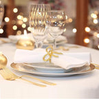 Pack of 50 Napkin Rings Alloy Hollow Out Flower Napkin Holder Dinning Table Napkin Ring for Dinner Parties Wedding Banquet Table Setting Family Gatherings Table Decor（Gold，50）
