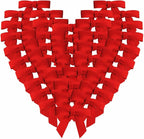 50pcs 1-1/2" Mini Red Satin Ribbon Bows for Christmas Decoration Gift Packing (Red)