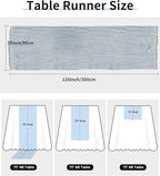 Dusty Blue Cheesecloth Table Runner 120 Inch, Summer Boho Gauze 10 FT, Rustic Cheese Cloth Table Runner for Wedding, Baby Bridal Shower, Party, Farmhouse Centerpiece Home Decorations