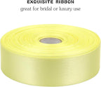 Cream Solid Satin Ribbon 1 Inch 50 Yards Solid Polyester Fabric Ribbon for Gift Wrapping Wedding Christmas Baby Shower Birthday Party Decoration Handmade Immortal Flower Craft