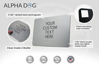 ALPHA DOG ADA SIGNS Custom ADA Compliant Braille Sign, 6"x9" Room Identification Plaque, Tactile Text, Raised Letters, Personalized 4-Line, Indoor/Outdoor, USA-Made (Brushed Stainless)