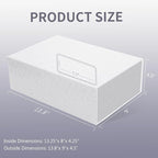 Large White Gift Box,13.75"x9"x4.5", Gift Boxes with Magnetic Lids for Presents Closure Gift Packing for Birthday,Christmas, Halloween,Wedding,Bridal Gifts,Mother's Day Gift Packging
