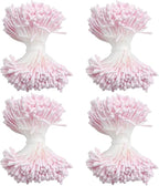 HAHIYO 700Pcs 2mm Light Pink Matte Double Head Flower Stamen Pistil for Flower Making Scrapbook Decoration - Handmade Artificial Flowers Pistil Matt-Like Floral Stamens Flowers Pollen Stamen