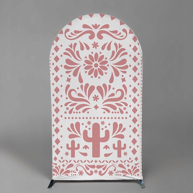 Mexico Theme Arch Stand Covers Fiesta Wedding Party Elastic Fabric Background Birthday Baptismx Baby Shower Decor Props (75x180cm(W30''H72''),G-3740)