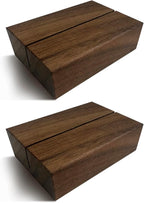 UNIQOOO 12 Pack 2" Rustic Walnut Wood Stands for Cardstock, Wedding Table Numbers Holders, Photo Holder, Photo Display Stand for Event Decor, Retail Shop, Cafe Restaurant Menu, Business Card, Name Tag