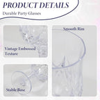 24 Pcs Plastic Wine Glasses 7oz – Unbreakable Clear Plastic Goblets for Parties Reusable & Dishwasher Safe Ideal for Weddings, Bars, and Every Celebration
