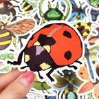 QTL Bug Stickers for Kids Insect Stickers for Water Bottle Bug Party Favors Gifts for Boys Girls Waterproof Vinyl Pack 50Pcs