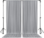 10 x 7 Feet New Dark Grey Backdrop Curtain for Partie, Background Curtains for Photoshoot, Birthday, Wedding, Halloween, Thanksgiving, Christmas, New Year Party Decorations 5Ft x 7Ft, 2 Panels