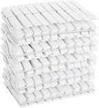 Juvale Wooden Clothespins - Outdoor Drying & Heavy-Duty Clothes Pins - White Clothespins for Home Decor & Photo Clips - Craft Projects & Wood Clips - Pack of 100, White, 4 in