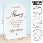 In Loving Memory Wedding Sign, In Memory Wedding Sign for Engagement Bridal Shower Decor fo Ceremony Reception, Weddings White Acrylic Sign