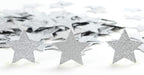 MOWO Glitter Star Confetti Wedding Party Decor and Table Decor 1.2’’ in Diameter (silver glitter,200pc)