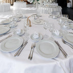 Fitable 8 Pack White Table Cloths 120 Inch Round - Stain Resistant and Washable Tableclothes, Polyester Fabric Table Covers for Wedding, Party, Banquet, Formal Events