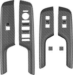 4pcs Carbon Fiber Style Front Rear Doors Window Glass Lift Switch Panel Cover Decorative Sticker Protection Car Interior Accessories for 2024-2025 Hyundai KONA KT21