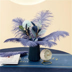 NEWONG 30pcs Blue-Purple Ostrich Feathers Natural Bulk 9-12inch(23-30cm) Vase Craft Wedding Home Party Centerpieces Christmas Day Decoration