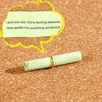 Tiny Duck Message in a Bottle with Wishing Paper – Romantic Gift for Husband, Wife, Boyfriend, Girlfriend – Perfect for Anniversary, Valentine, or Just Because
