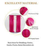 ShinyBeauty Fuchsia Sequin Backdrop Curtains 2 Panels Sequin Bakdrop 4X8Ft Shimmer Backdrop for Photograph Wedding Backdrop Drapes Fuchsia Glitter Backdrop Curtain
