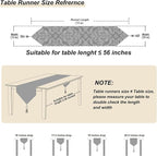 Glittering Colorful Jacquard Table Runner 72 inches Long Chenille and Satin Dark Brown for Christmas