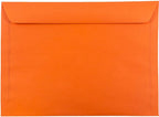 JAM PAPER 9 x 12 Booklet Colored Envelopes - Orange Recycled - Bulk 250/Box