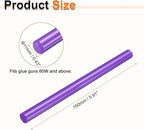 HARFINGTON 10pcs Hot Glue Sticks 0.43" Dia x 5.91" Long EVA Mini Hot Melt Adhesive Glue Stick for Hot Melt Gun Wood Plastic Glass Flowers Fabrics Foam, Purple