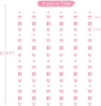 40Ft Pink 10th Bow Birthday Decorations Hot Pink Conquette Bow Heart Garland Streamer Banner for Girls Happy 10th Birthday Double Digits I'm 10 Cheers to 10 Years Old Anniversary Party Supplies