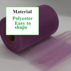 Tulle Fabric Rolls 6 Inch by 100 Yards (300 feet) Fabric Spool Tulle Ribbon for DIY Tutu Bow Halloween Baby Shower Birthday Party Wedding Decorations Christmas Craft Supplies (Amethyst)