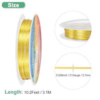 0.7 mm/21 Gauge Copper Wire for Jewelry Making, 10.2FT Copper Beading Craft Wire for Jewelry/Weaving/DIY Crafting/Planting, Color-Retaining [3.1M, Gold Tone]