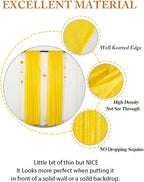 ShinyBeauty Sparkle Backdrop Curtain Yellow 2 Panels Set Sequin Photo Backdrop 2FTx8FT Sequin Backdrop Curtain Pack of 2-1220S