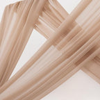 MLMC Nude Wedding Arch Draping Fabric 4 Panels 29" x 20 FT Extra Long Gauze Drapes Sheer Backdrop Curtains 6.6 Yards Outdoor Drapery Panels for Wedding Ceremony Party Ceiling Decoration