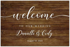 Generic Rustic Wedding Sign, 12x18 inches, Plastic, Weatherproof & Fade-Resistant, Customizable