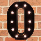Decorative LED Illuminated Letter Marquee Sign - Alphabet Marquee Letters with Lights For Wedding Birthday Party Christmas Night Light Lamp Home Bar Decoration O, Black