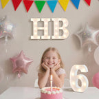 LED Marquee Light Up Numbers Sign - Lighted Birthday Numbers Sign for Birthday Party Decoration, Bar Wall, Home, Table Room, Wedding and Christmas Decorations, Number 4