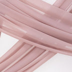 Socomi 29" x 19Ftt Wedding Arch Draping Fabric 2 Panels Dusty Rose Sheer Chiffon Curtain Drapes 6 Yards for Wedding Ceremony Birthday Party Decoration