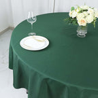 Efavormart Round Tablecloth, 90 Inch Stain & Wrinkle Resistant Washable Table Cloth, Decorative Polyester Fabric Table Cover for Banquet, Wedding, Dining- Hunter Green