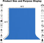 8x10FT Royal Blue Screen Backdrop for Photography, Solid Blue Photo Background Portrait for Party Portrait Photoshoots Booth Video Studio
