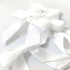 36pcs 3-1/2" White Satin Ribbon Bows with Twist Ties for Big Ribbon Bows for Gift Wrapping Packing Wedding Accessories Decoration (White)